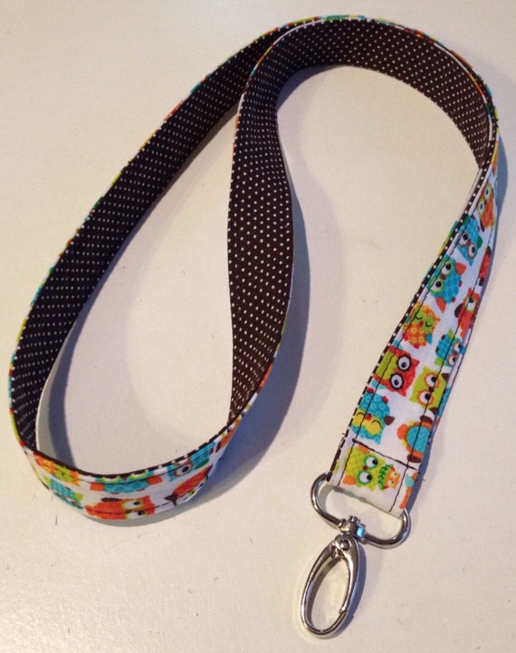 Owl Fabric Lanyard By Redheadthreadz On Etsy