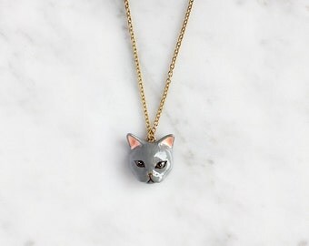 Plum Cat Necklace