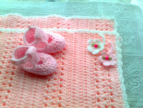PDF crochet baby pram blanket pattern