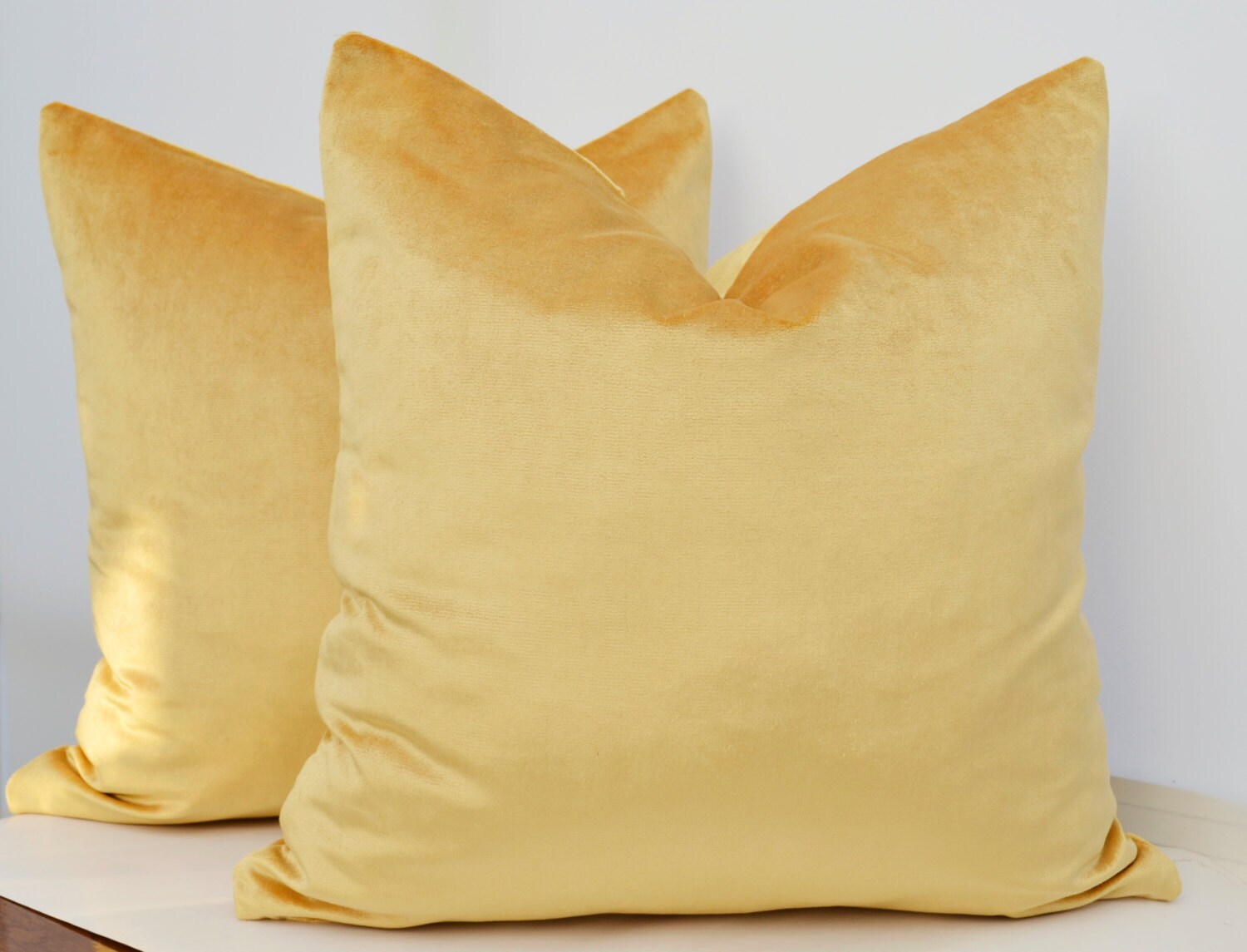 Yellow Velvet Pillow CoverGold Velvet Pillow Cover