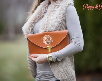 SALE! Camel Monogram Clutch Purse!!