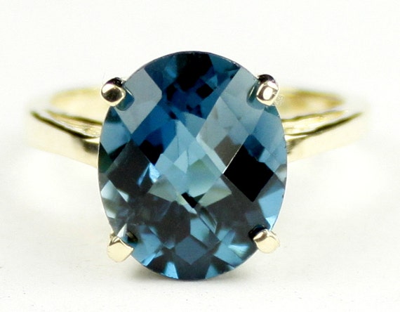 London Blue Topaz 10KY Gold Ring R055