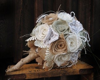 Burlap Bouquet, Wedding Bouquet, Sage Burlap, Wedding Burlap Bouquet, Burlap, Lace Bouquet, Rustic Burlap Bouquet, Burlap, Wedding, Bride