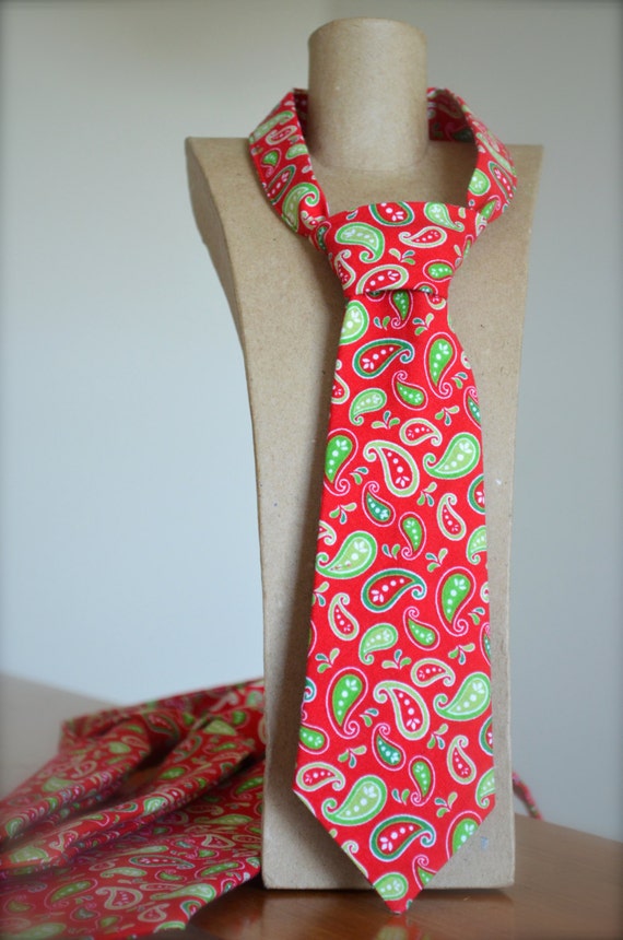 Items similar to Boys Paisley Tie, Size 6 to 12 months, Christmas ...