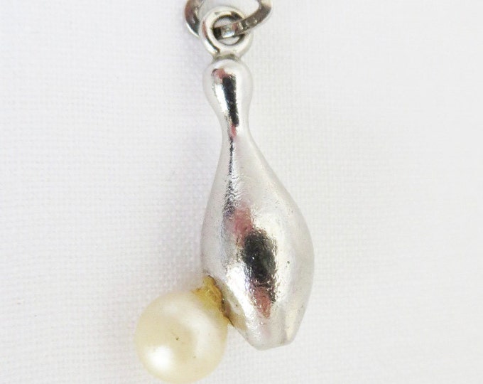 Vintage Sterling Silver Bowling Ball & Pin Charm