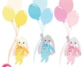 80% OFF Baby nursery bunny clip art, 3 clip arts, commercial use, vector graphics, digital clip art, digital images,AMB-551 Il_170x135