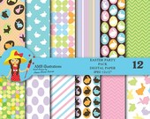 80% OFF Easter digital paper, easter paper, easter images, easter scrapbook papers, easter images, commercial use, AMB-391 Il_170x135
