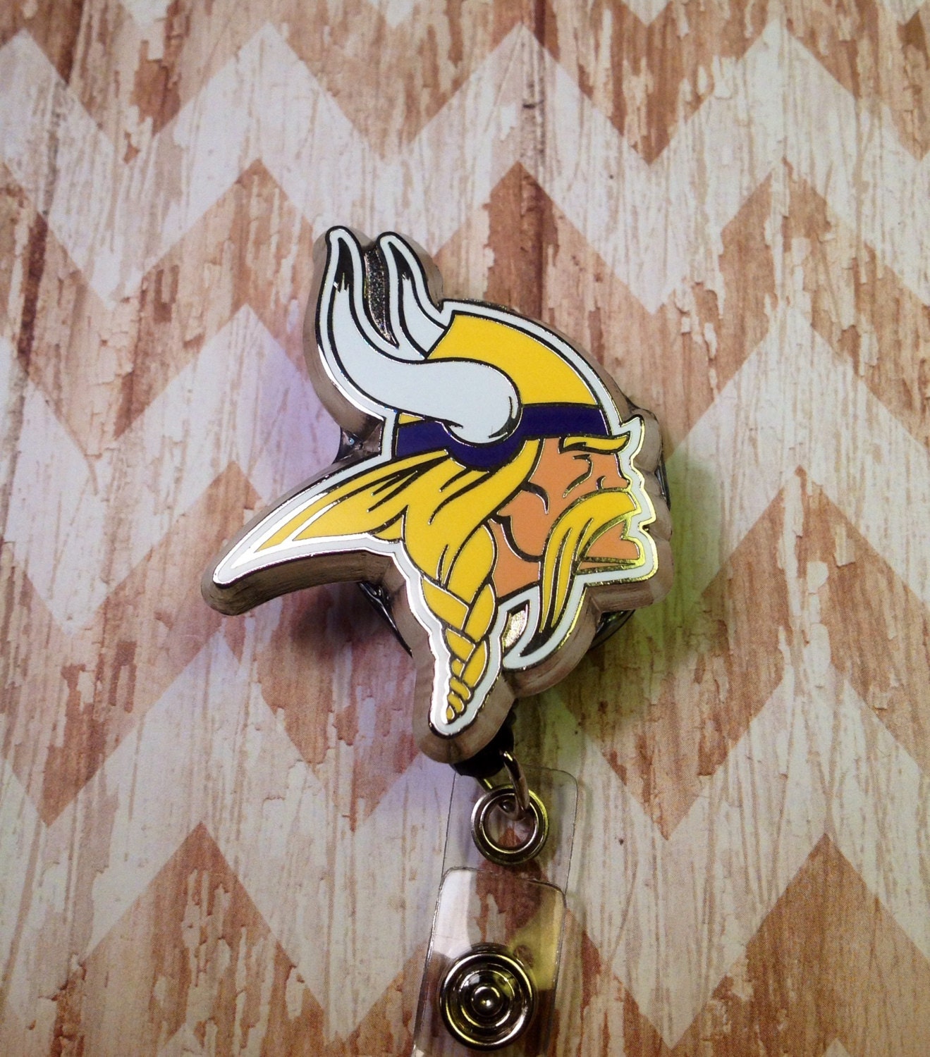 Minnesota Vikings retractable badge reel