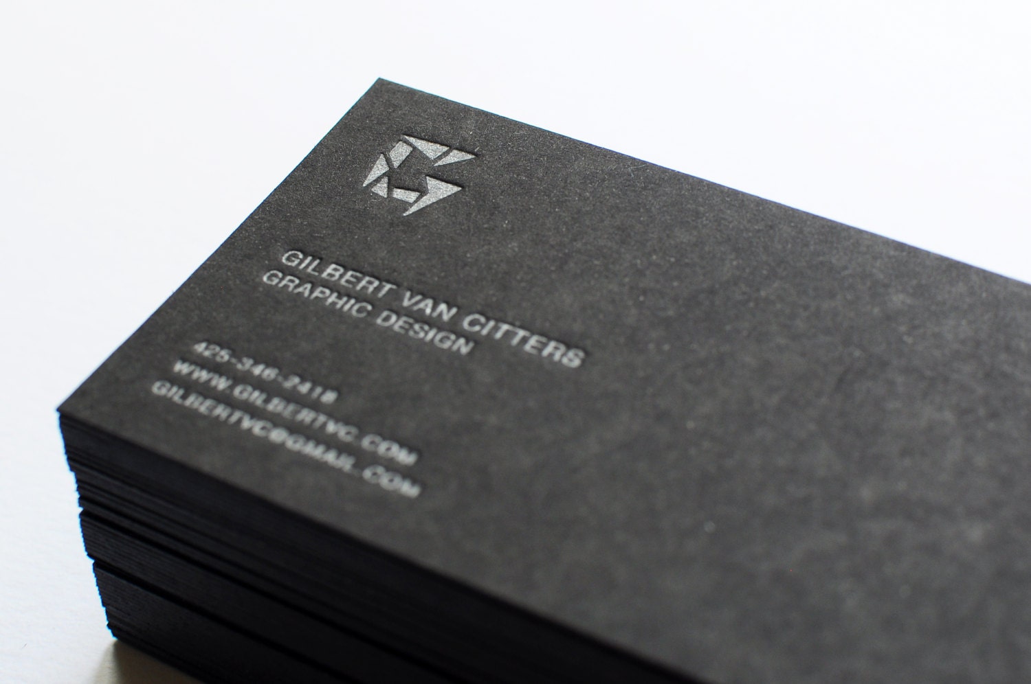 150 Custom Black Letterpress Business Cards by HippoAtelier