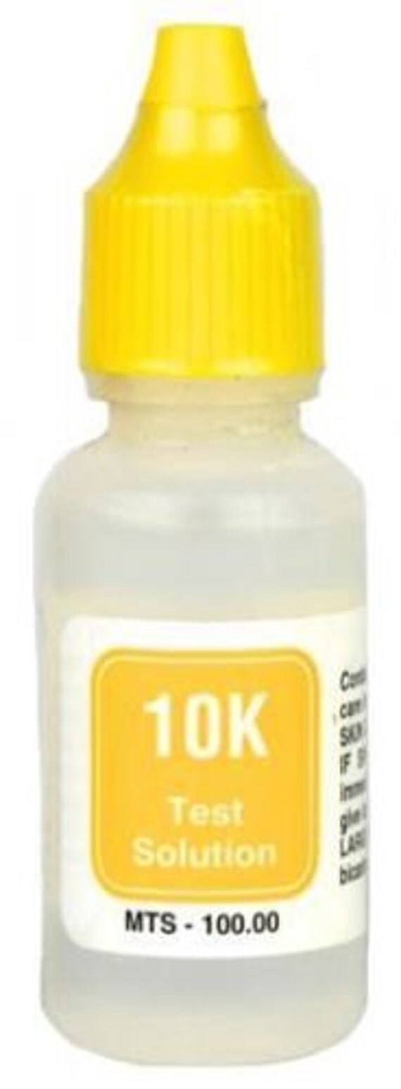 10 Karat Gold Testing Acid Solution Test Purity Scrap Jewelry