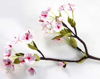 Cherry Blossom - Sakura - Single Branch with Multiple Paper Flowers