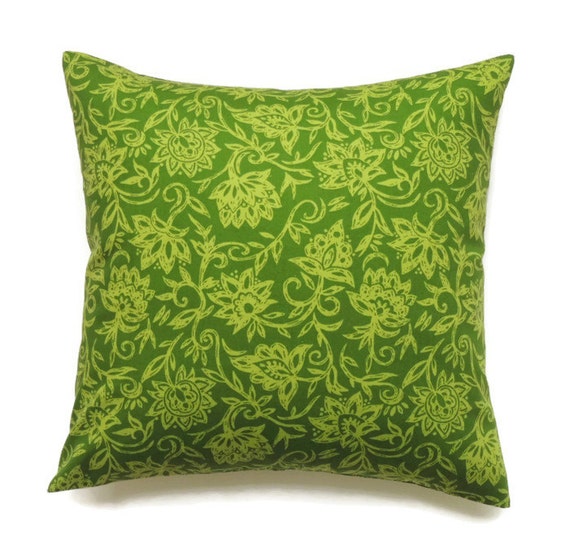 Green Pillow 14x14 Pillow Cover Throw Pillow Decorative