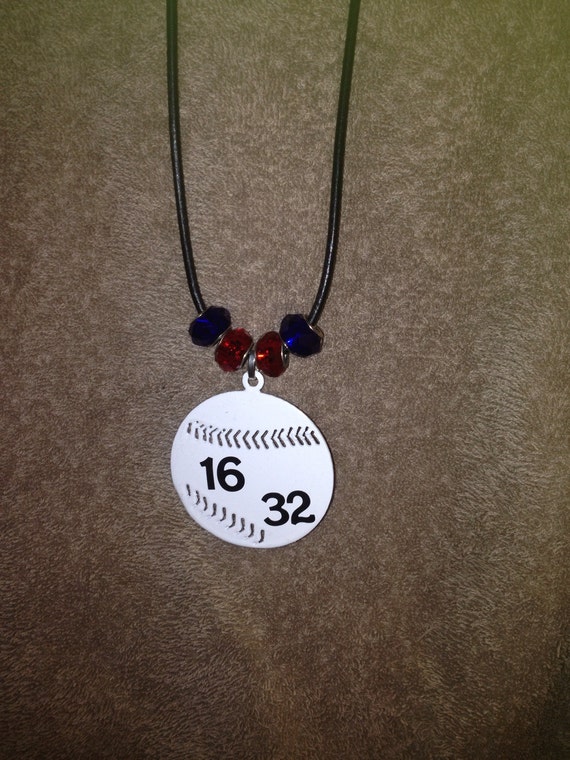 Baseball necklace by TwoGreenMonkeys on Etsy
