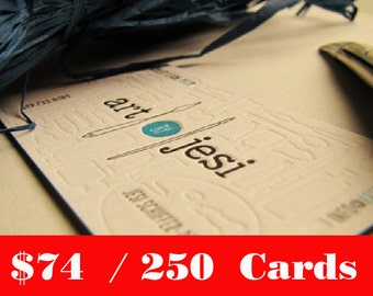 250 pcs. Custom Letterpress Business Cards