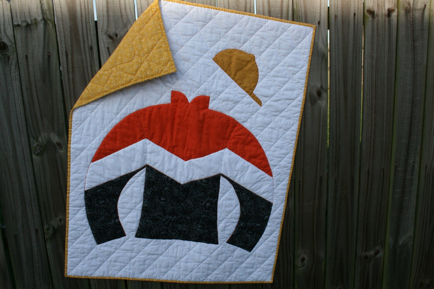 Custom Jockey Silks quilt. horse racing quilt horse racing