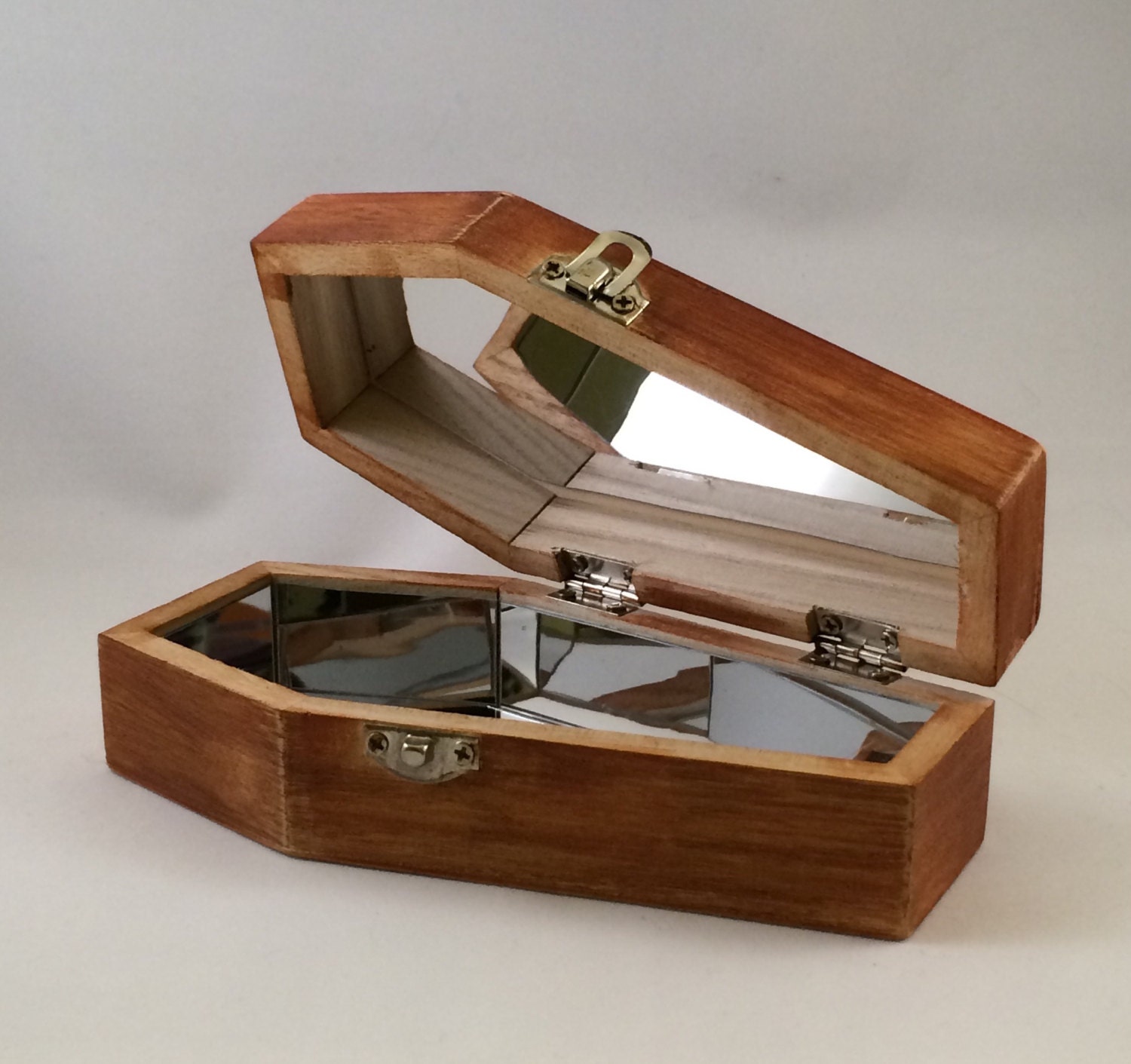 Wood Coffin Mirror Box for Reversing by MysticCartel on Etsy