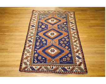 Caucasus Kazak Wool Antique Rug