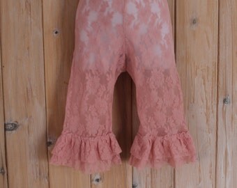 Bimbalo - Pearl Detail Ruffle Leggings Set - Pink