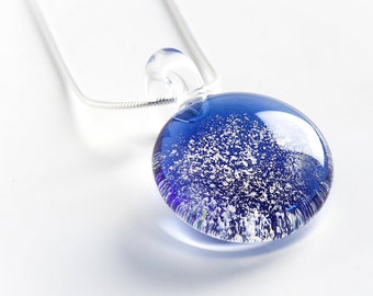 The Perpetual Pendant - Cobalt Blue - Glass Pet Cremation Jewelry