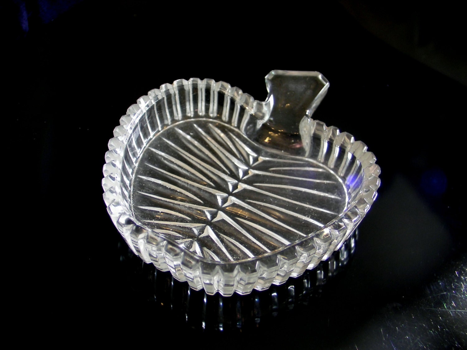 glass apple plate ashtray vintage Haute Juice