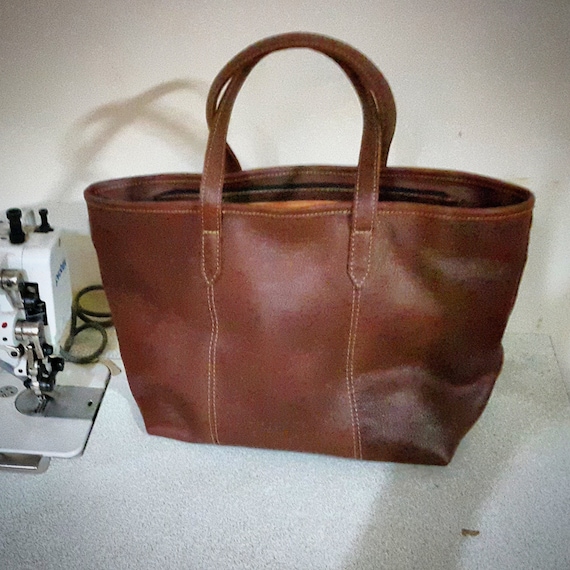 Handmade Ethiopian Leather Tote Brown by KalayouDesign on Etsy