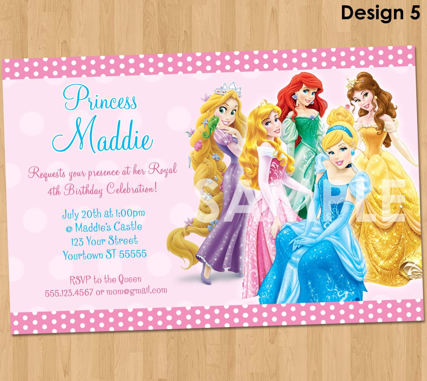 Princess Photo Invitations 2