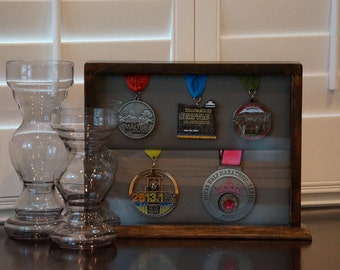 Small Wood Medal Case 2 Panels Small Wood Medal Case 2 Panels