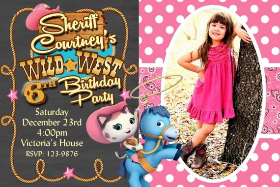 20 Sheriff Callie Birthday Invitation Rodeo Party Invitations