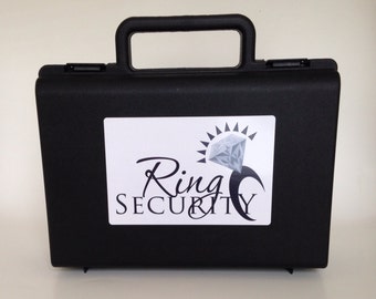 Black & white ring security briefcase -- ring bearer pillow alternative gift