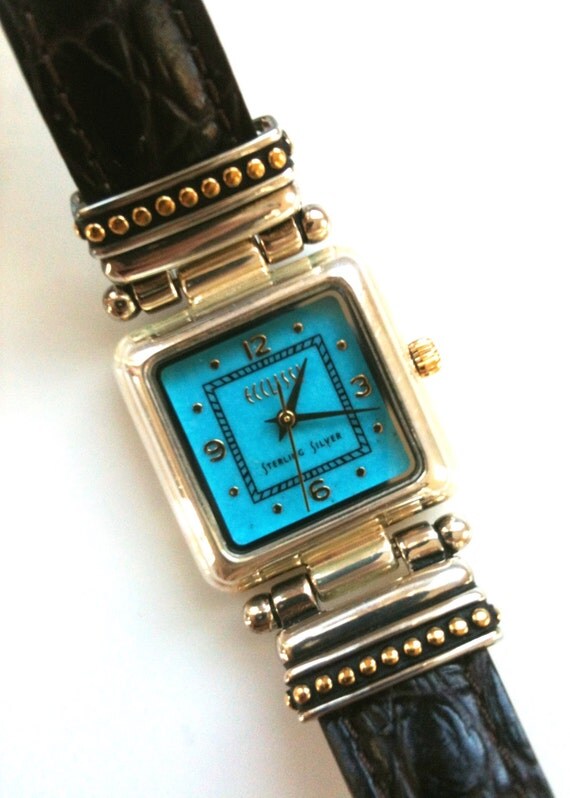 Items similar to ECCLISSI .925 Sterling SILVER & TURQUOISE Woman’s