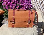 Handcrafted briefcase/messenger bag for your 15" laptop