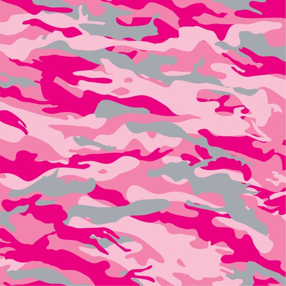 Pink camo patterned decal vinyl sheet pink and gray