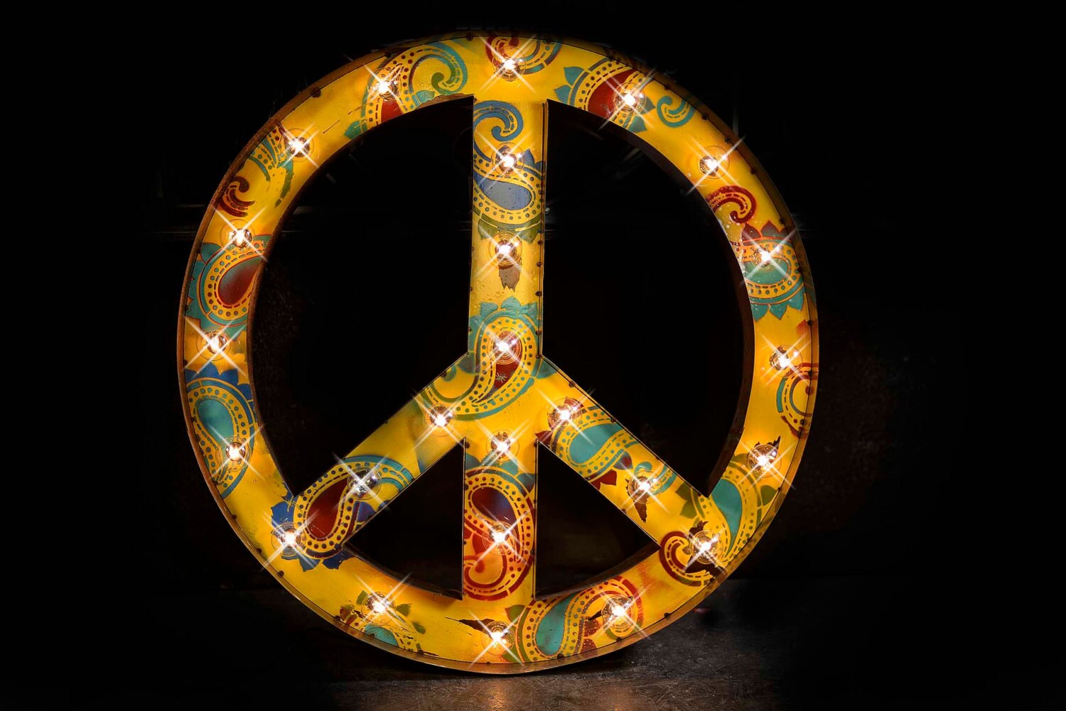 Marquee Letter Paisley Peace Marquee Sign Marquee Star