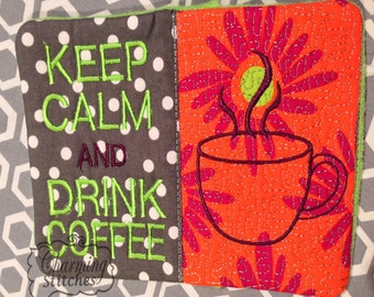 Mug Rug - Coffee or drink coaster In the hoop , Coaster