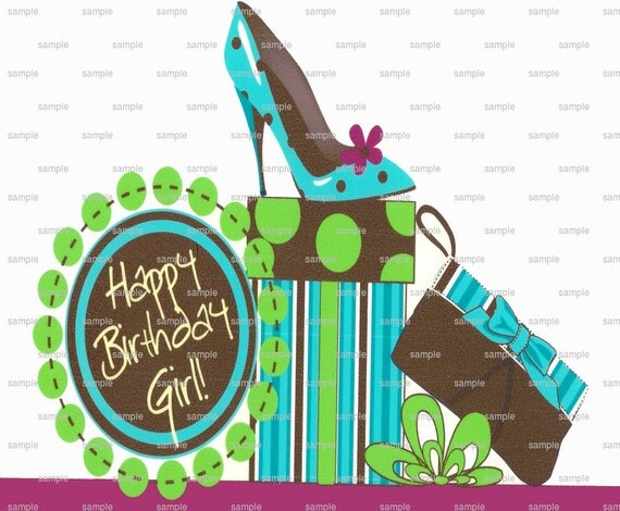 high cake images heels For Girl High  Happy Cake Cupcake Edible Topper Birthday and Heels