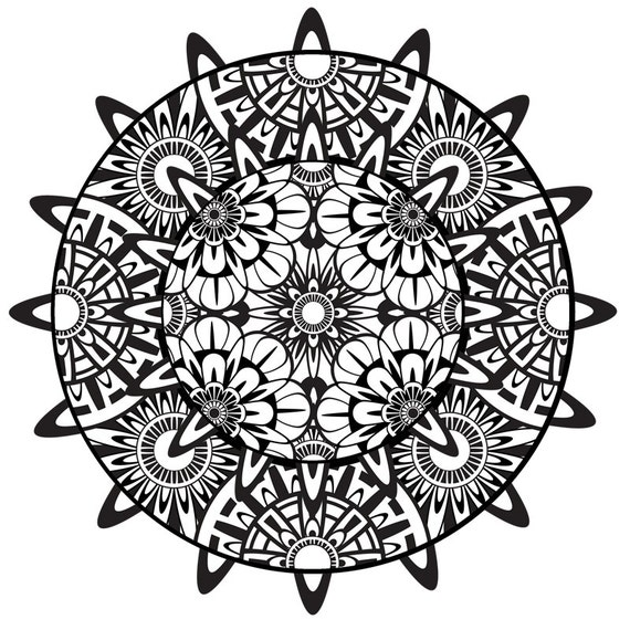 Items similar to Mandala  Coloring  Page  Mandala  Printable  