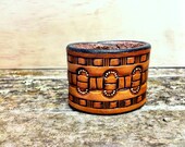 Items similar to Basket Weave - Leather Wrist Cuff on Etsy
