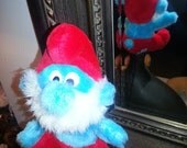 1981 Vintage Papa Smurf Plush 8"