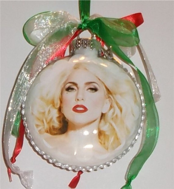 lady gaga inspired tribute christmas ornament lady gaga inspired tribute christmas ornament