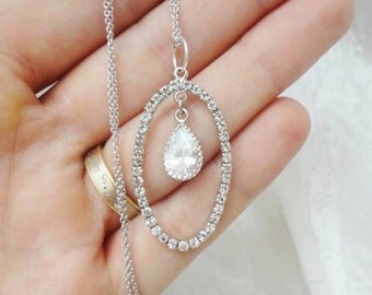 Bridal necklace model Lana Swarovski crystal wedding retro trend Collier de mariée modéle Lana cristal swarovski mariage tendance rétro