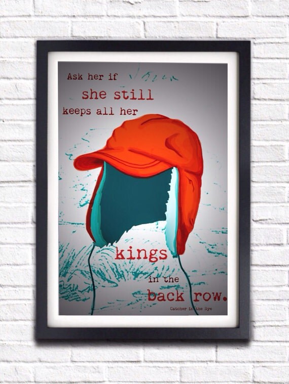 Items similar to DIY PRINTABLE Poster // J.D. Salinger Catcher In The