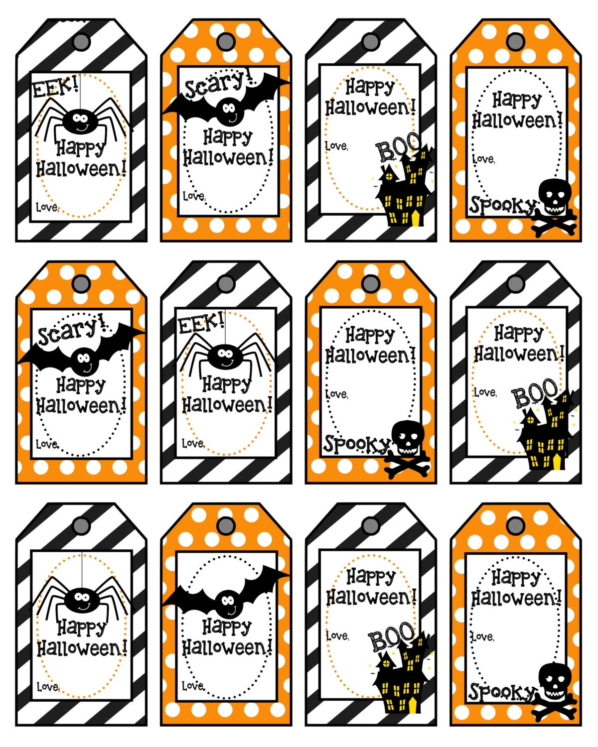 Printable Halloween Gift Tags Printable Word Searches