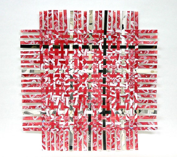 Red Black Paper Weaving Crossword Puzzles Love Is The