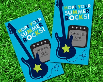 Hope your Summer Rocks Tags-End of School Favor Tags- End of School Gift Tags- Hope Your Summer Rocks Gift Tags- Hope Your Summer Rocks Tag