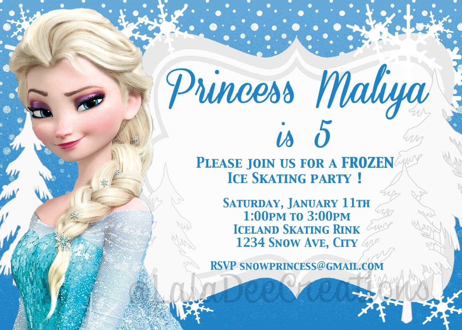 Free Editable Frozen Birthday Invitations 8