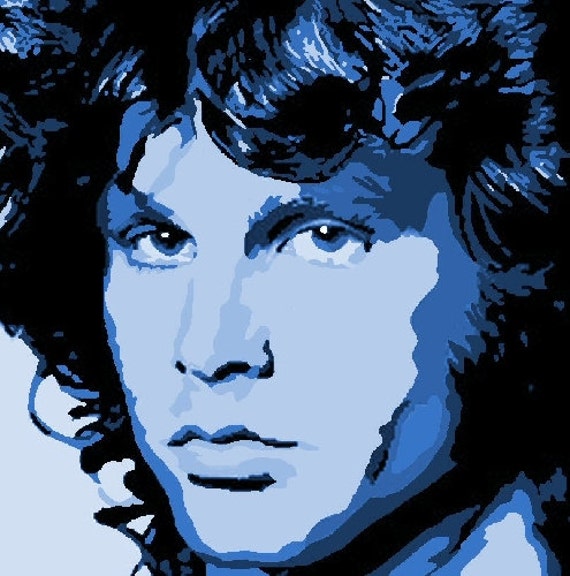 Stunning Jim Morrison / The Jam / Hole Pop Art Painting Paint