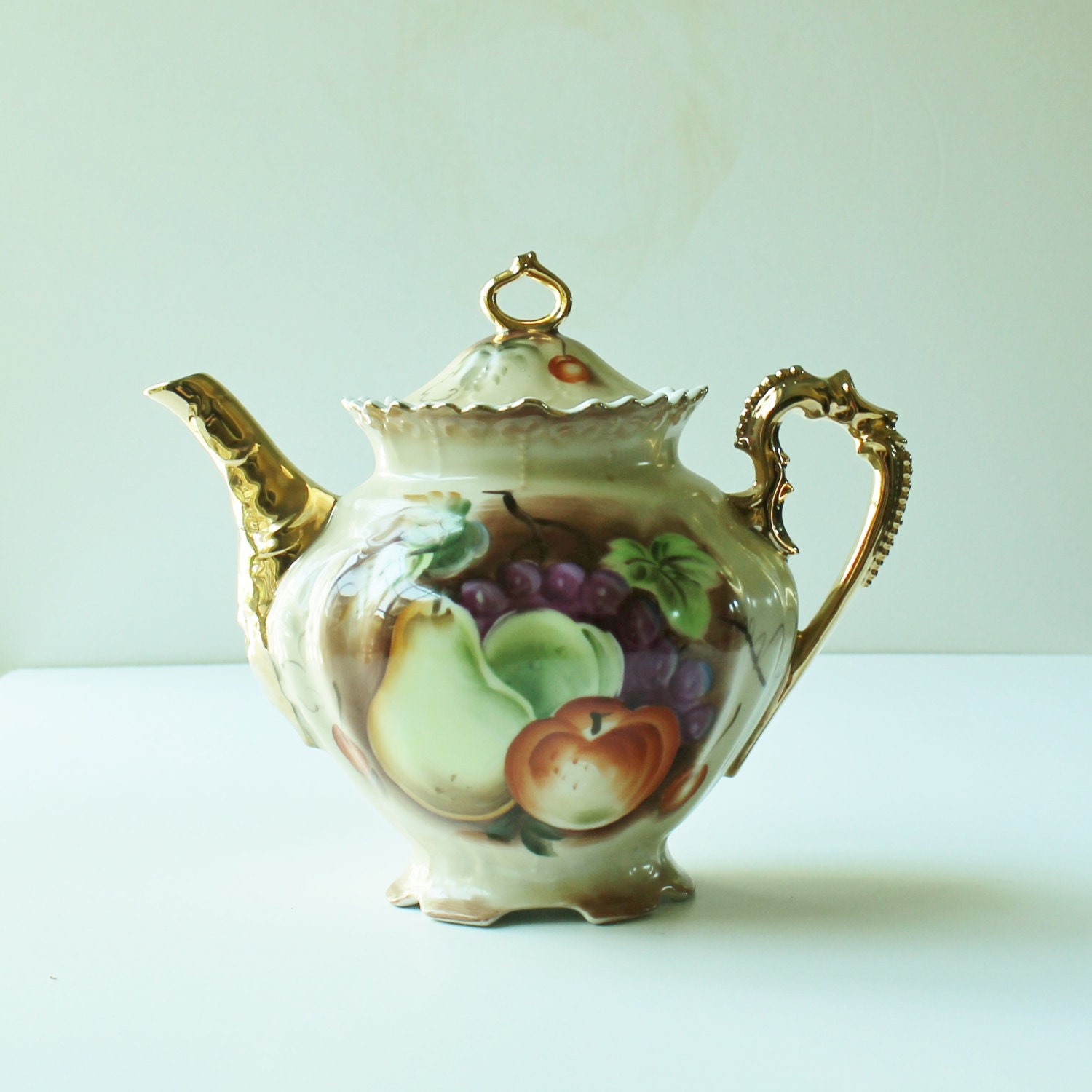 Lefton china hand painted teapot