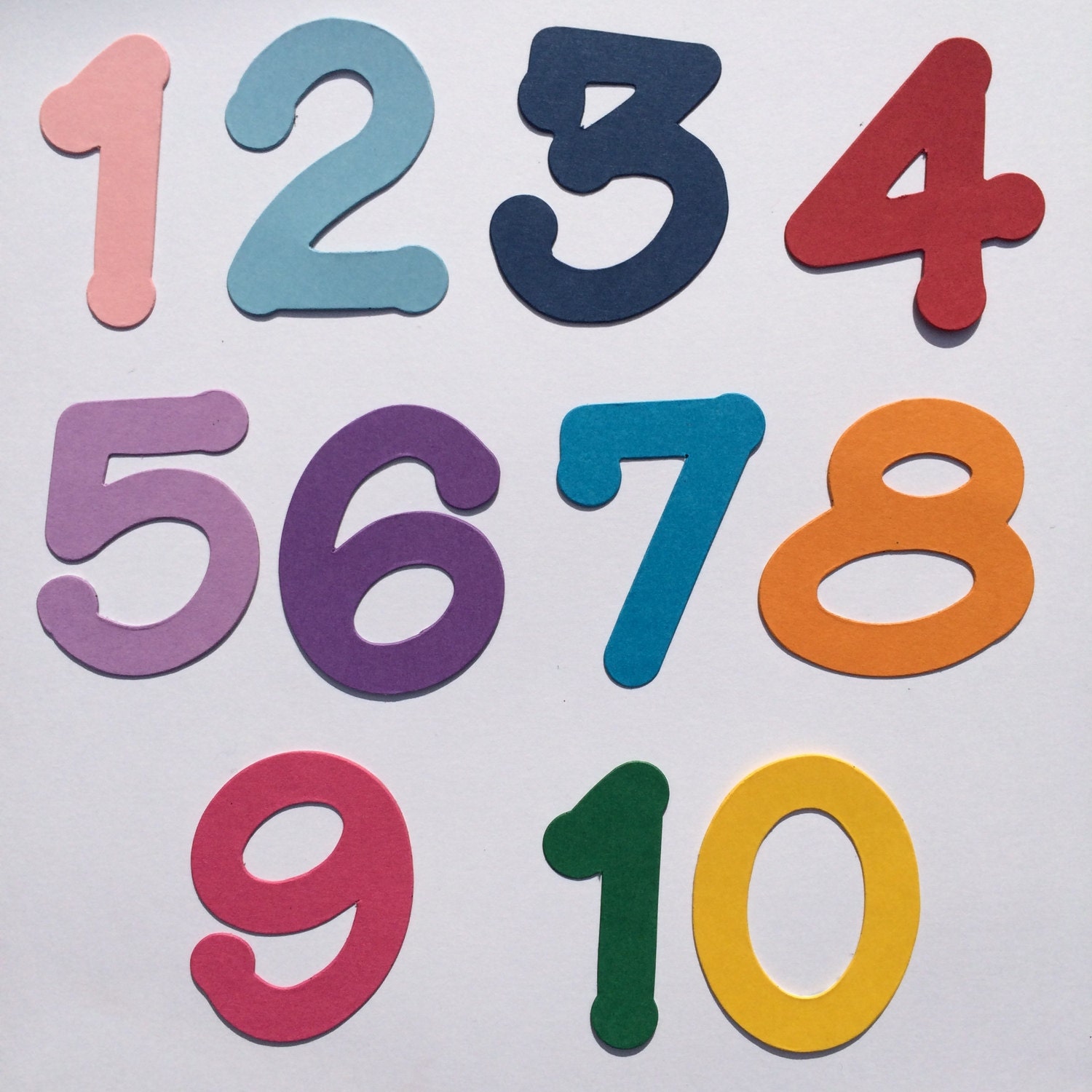 11 Cardstock / Cardboard Numbers 2 Inches / 5 cm Tall