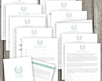 Photography Contracts Set - Photography Business Forms - Portrait Photography Template Set - Wedding Photographer Contracts - PF02