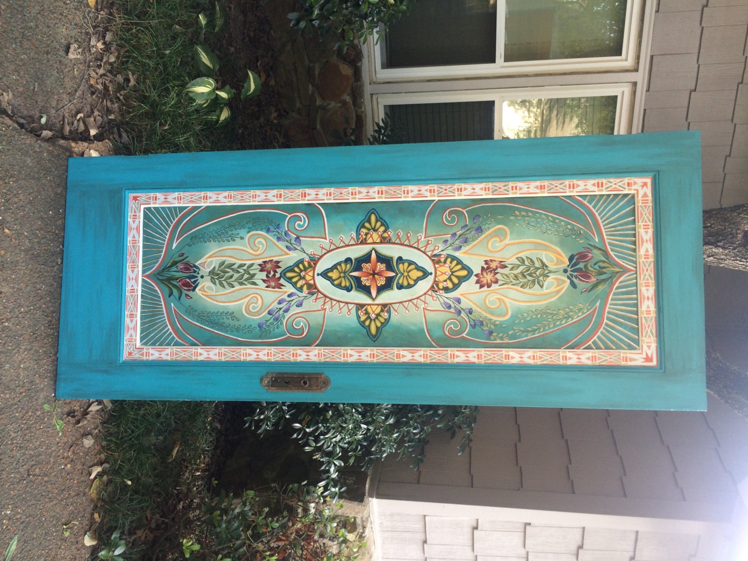 wood door king headboard door headboard handpainted